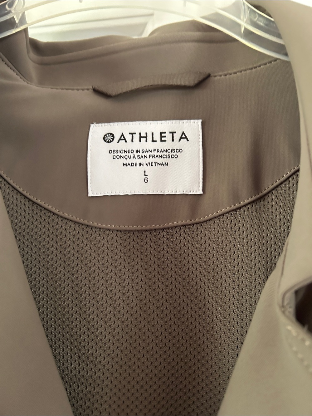 Athleta Olive Green Lightweight Trench Coat with Tie Waist - Picture 3 of 4